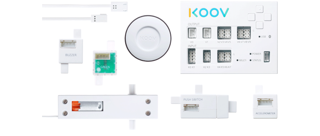 koov(クーブ)ソニーが開発した、小中学生向け、プログラミング教材 koov(クーブ)ソニーが開発した、若年層向けプログラミング教材